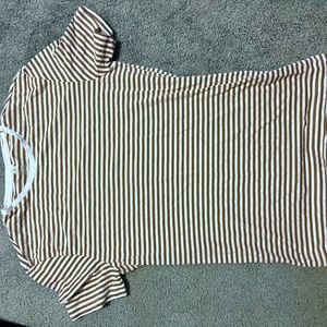 Brown and White T-shirt